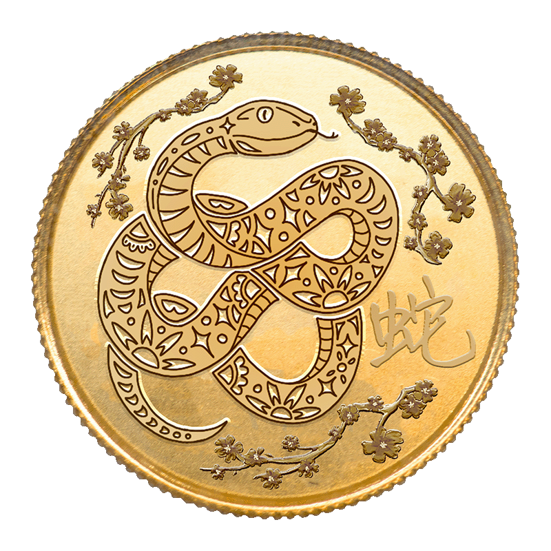 Image pour Rond d’or de 1/10 oz de la TD pour l’année du Serpent sophistiqué à partir de Métaux précieux TD